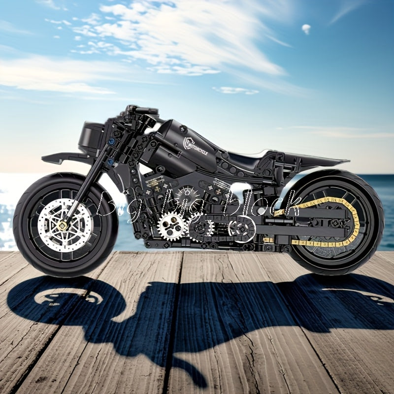 1000pcs Boom Street Classic Super Motorcycle Building Blocks Toy Set