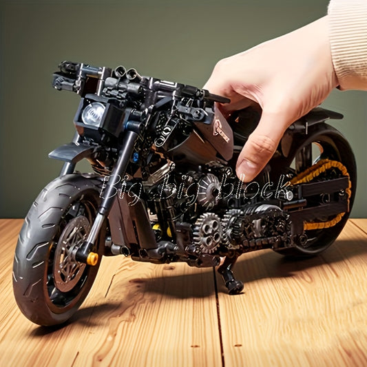 1000pcs Boom Street Classic Super Motorcycle Building Blocks Toy Set