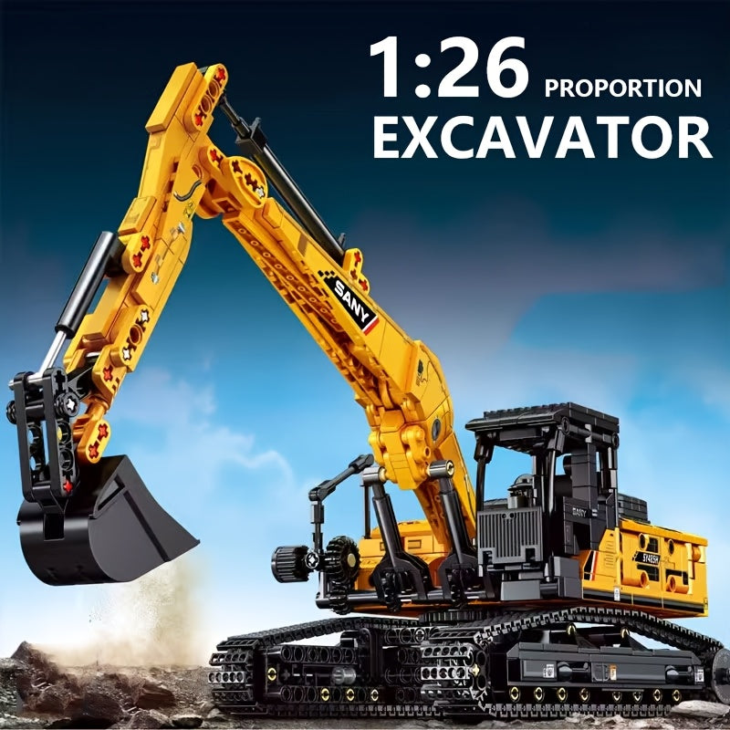 1022pcs Excavator Building Blocks Set