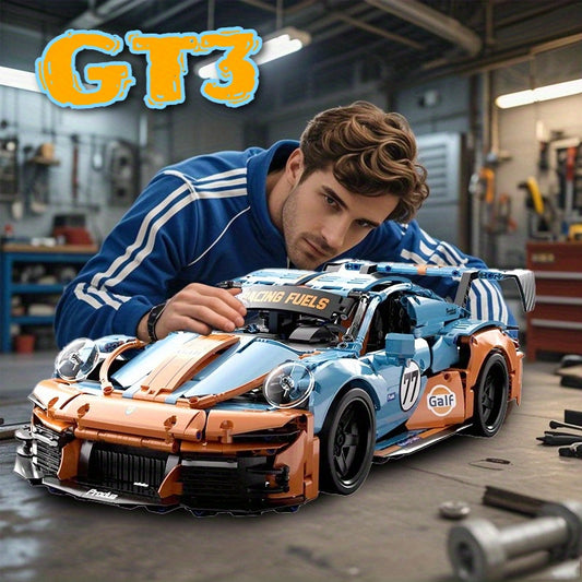 1500pcs+ GT3 RS Racing Model Car Building Blocks Set