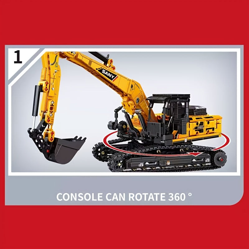 1022pcs Excavator Building Blocks Set