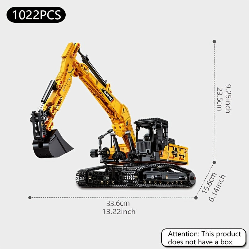 1022pcs Excavator Building Blocks Set